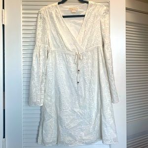 Michael Kors boho bell sleeve dress. Eyelet.